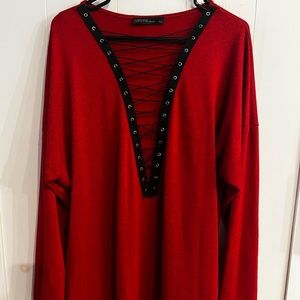 Beautiful tops in good condition in red and grey $20 each or take both for $36